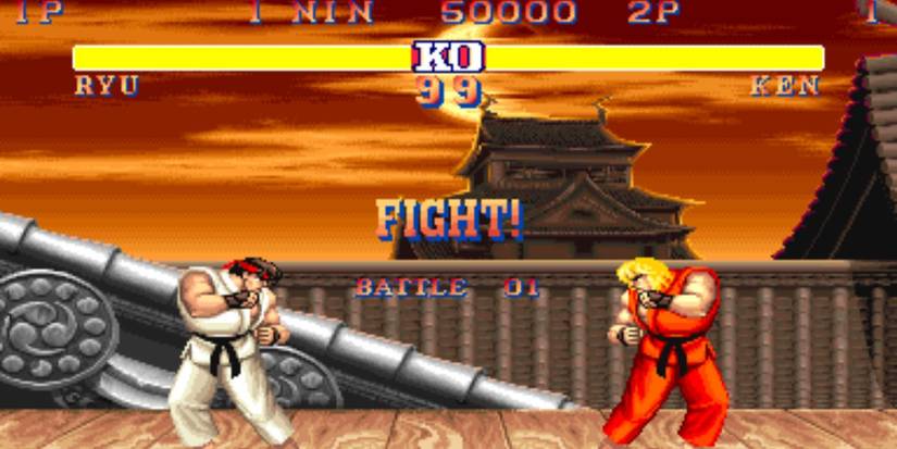 Ken and Ryu facing off in Street Fighter 2