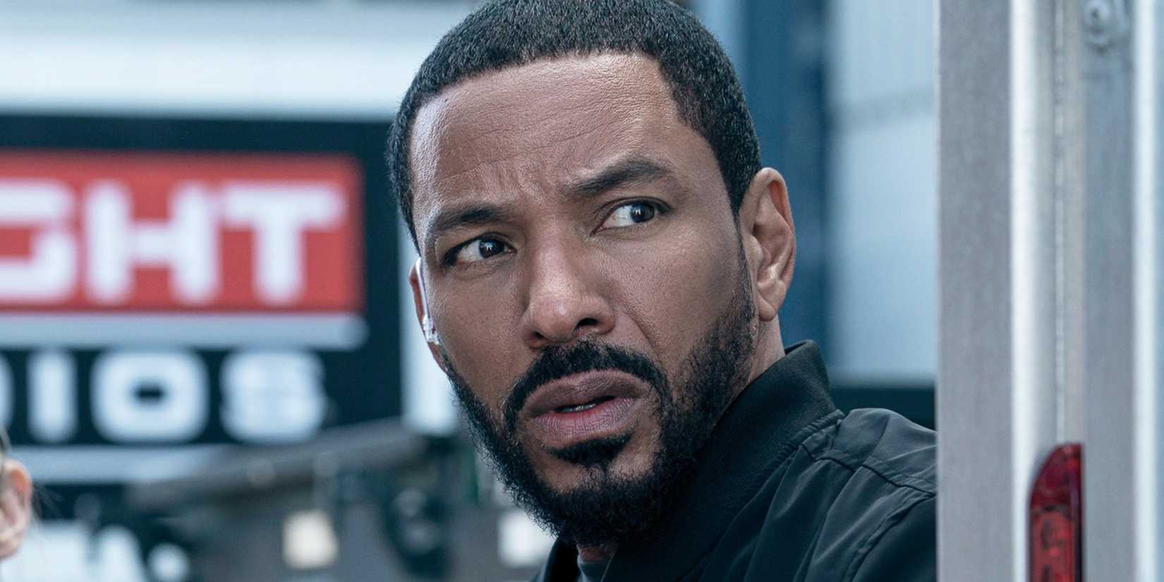 Laz Alonso looking concerned in 'The Boys'