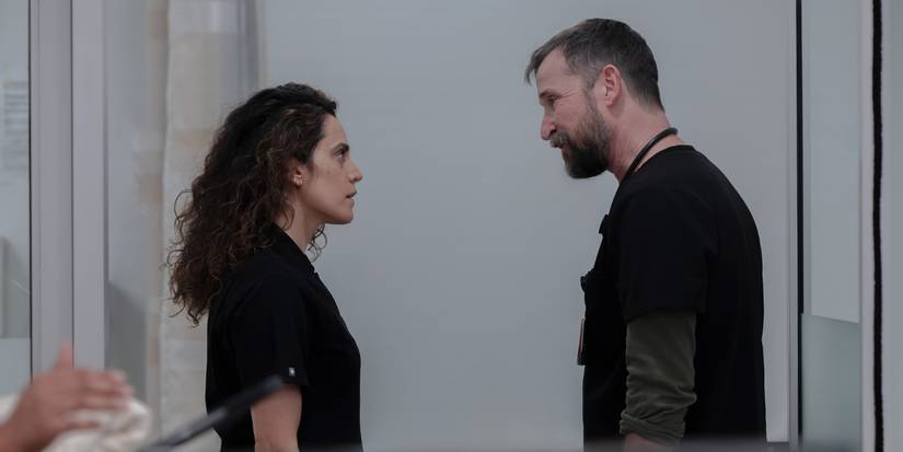 Noah Wyle and Sepideh Moafi in The Pitt Season 2 finale