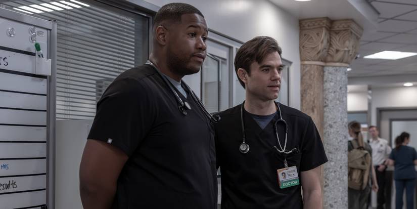 Luke Tennie and Patrick Ball in The Pitt Season 2