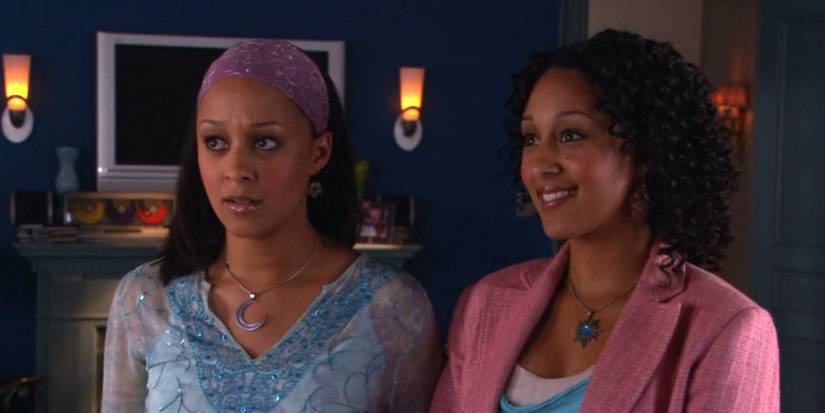 Characters Tia Mowry and Tamera Mowry in the famous Disney movie 'Twitches.'