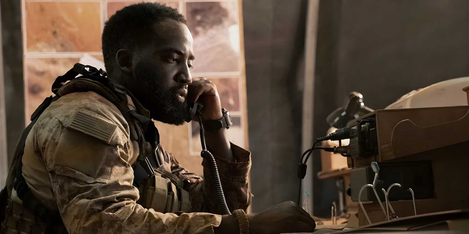 Trevante Cole (Shamier Anderson) calls out from the base in Invasion.