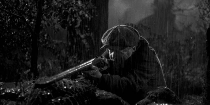 Man shooting shotgun in Went the Day Well