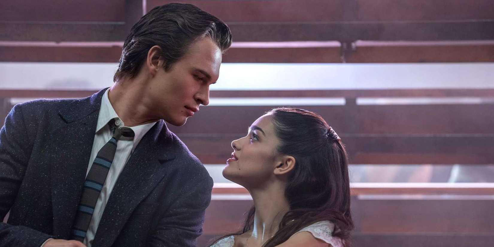 Ansel Elgort and Rachel Zegler as Tony and Maria in 'West Side Story.'