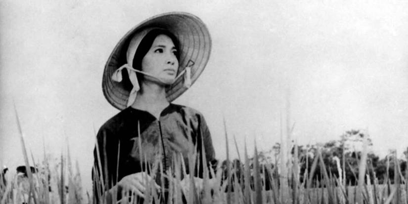 Woman with hat walking through grass field in 'When the Tenth Month Comes'