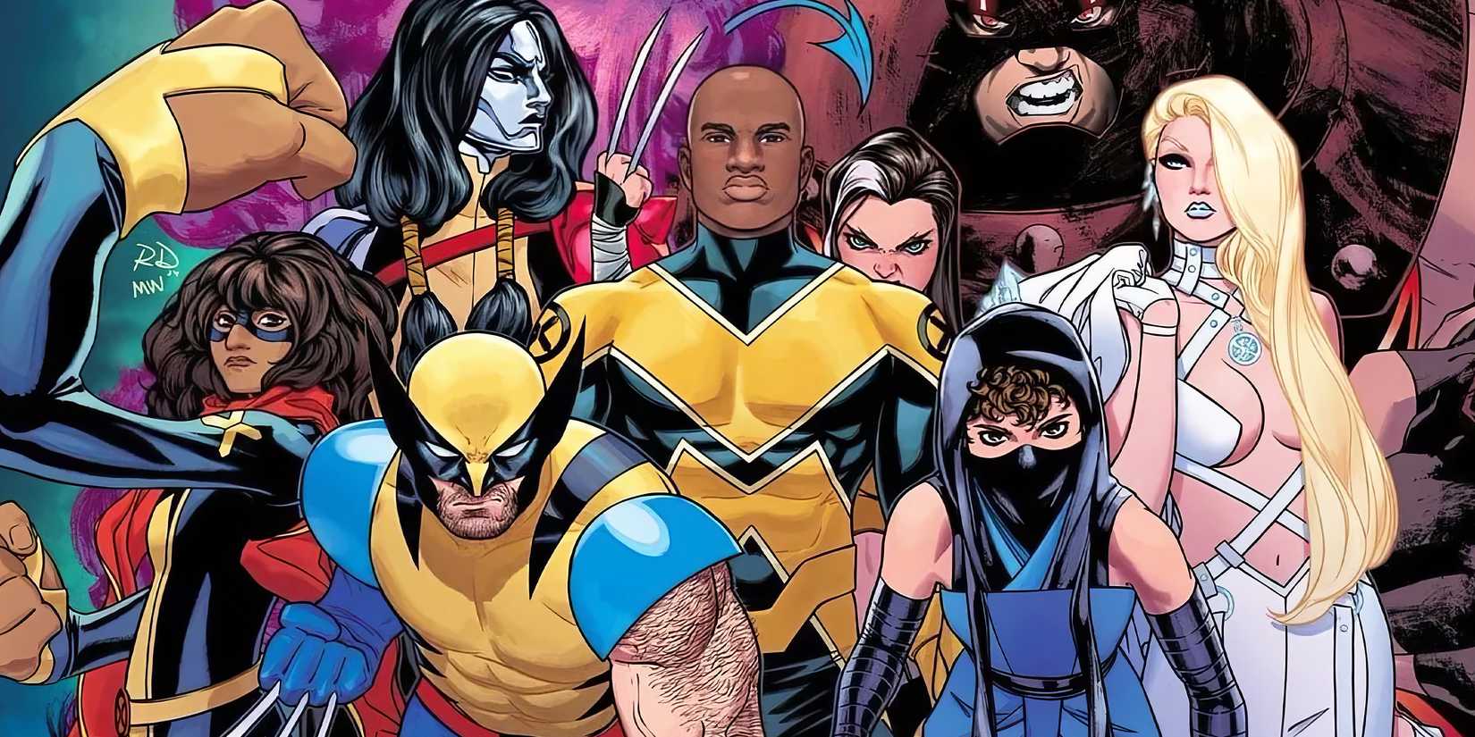 A group of X-Men, including Wolverine, Ms. Marvel, and more.