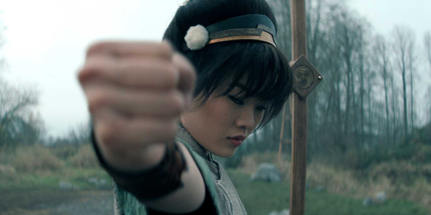 Miya Cech holding out her first in Avatar: The Last Airbender Season 2