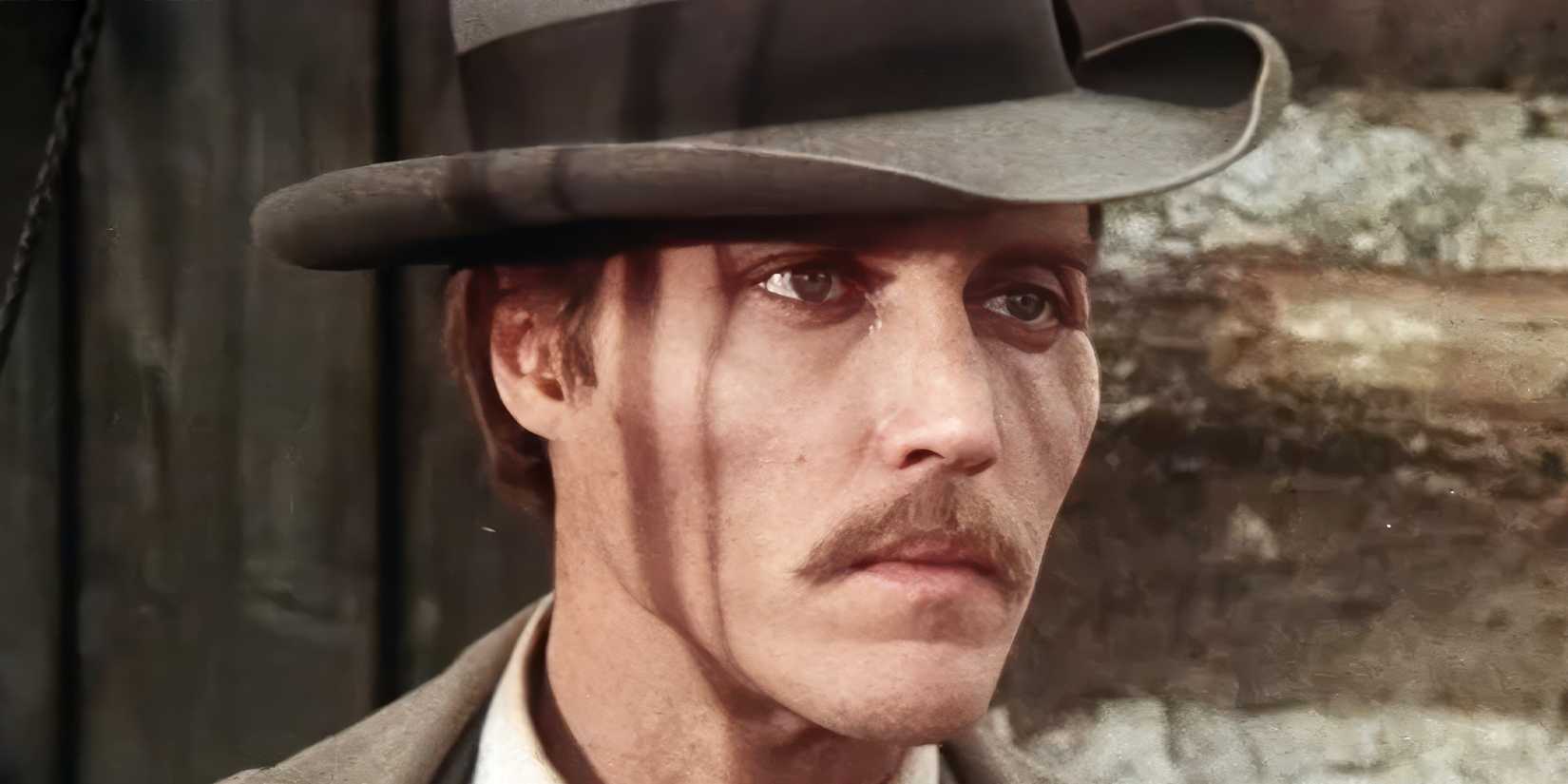 Christopher Walken in a hat and moustache in 'Heaven's Gate'