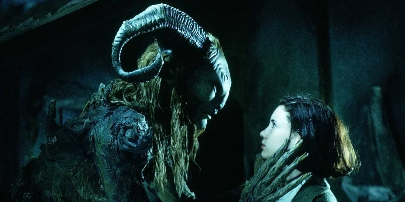 The Faun facing Ofelia in Pan's Labyrinth