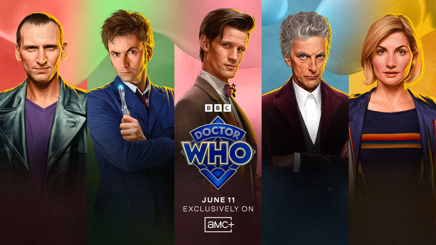 The modern Doctors in a promo shot for AMC+.