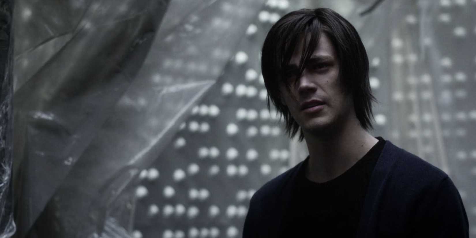 Barry Allen from the future looking somber in The Flash