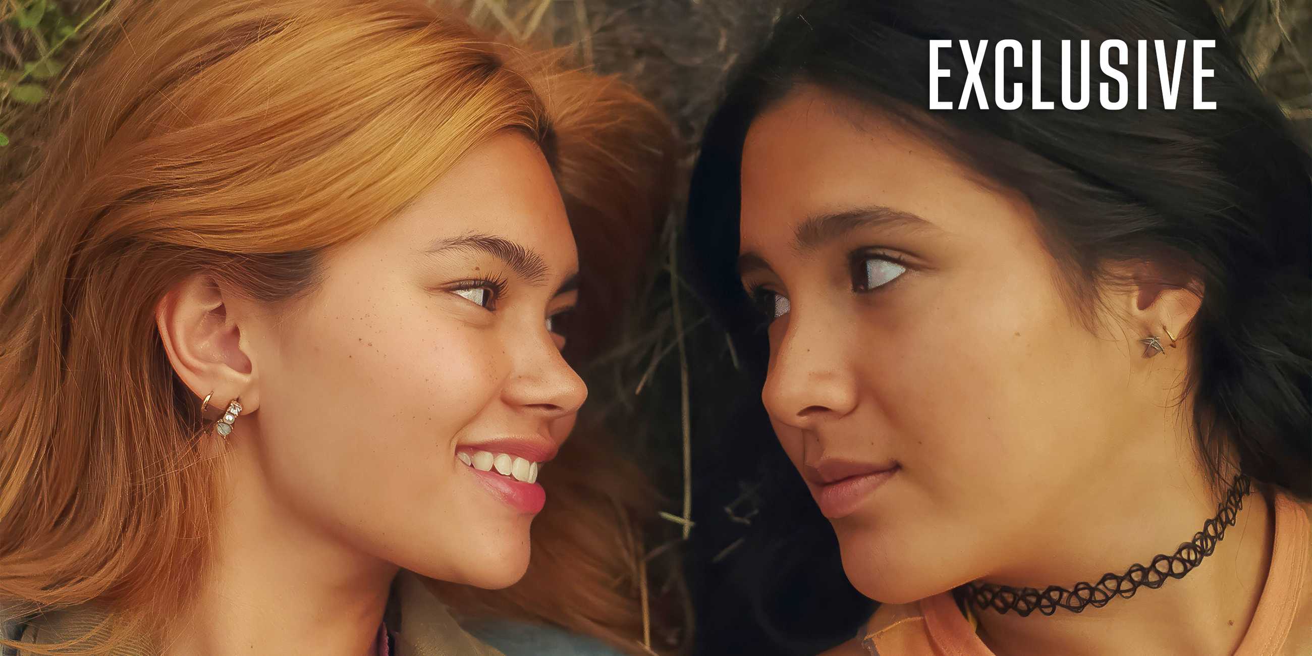 Two girls looking at each other in an exclusive image of Girls-like-Girls