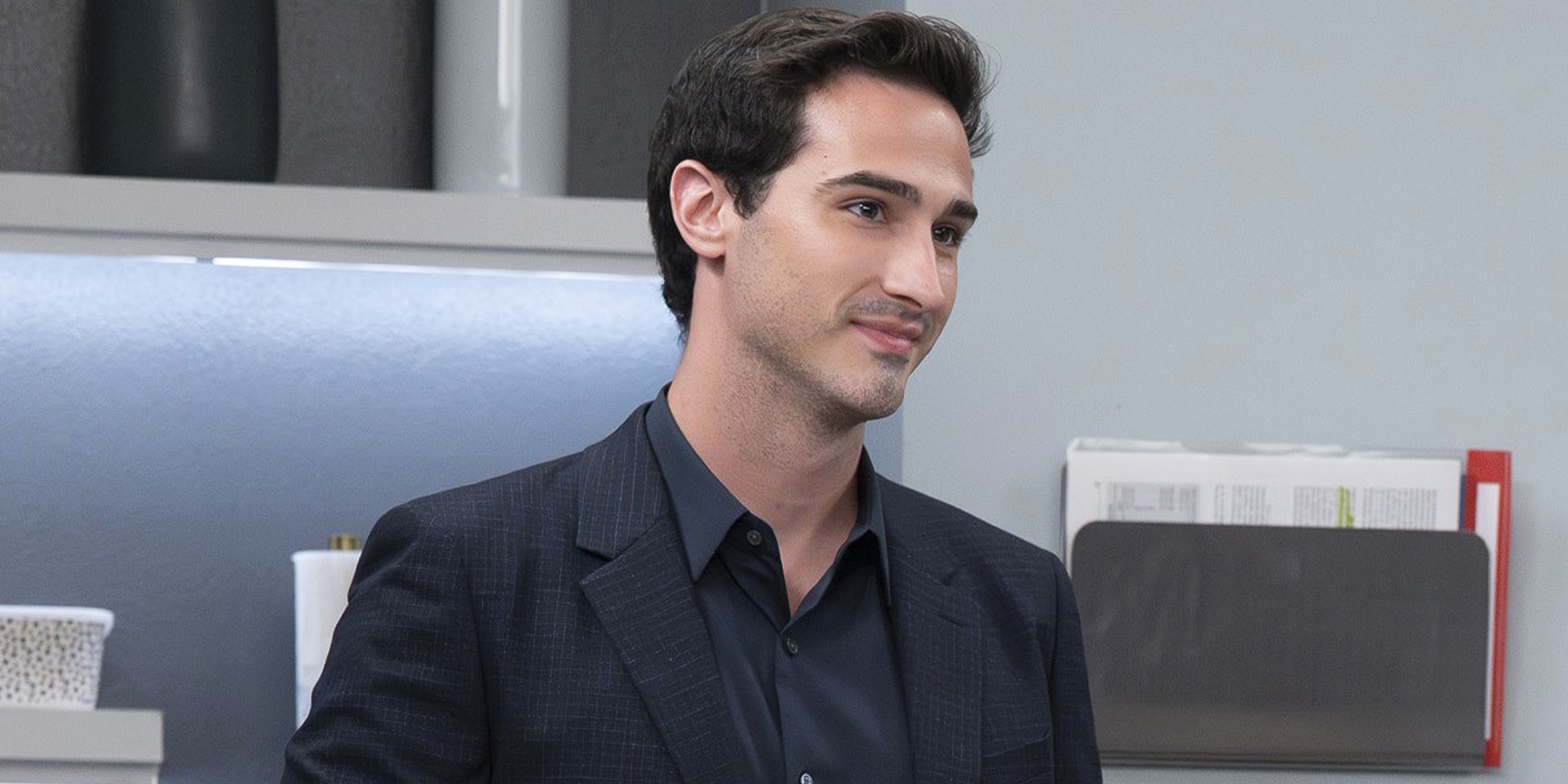 Bobby Burkich in a black suit in 'Grey's Anatomy'
