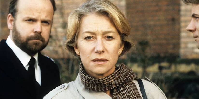 Helen Mirren in Prime Suspect looking at the camera.