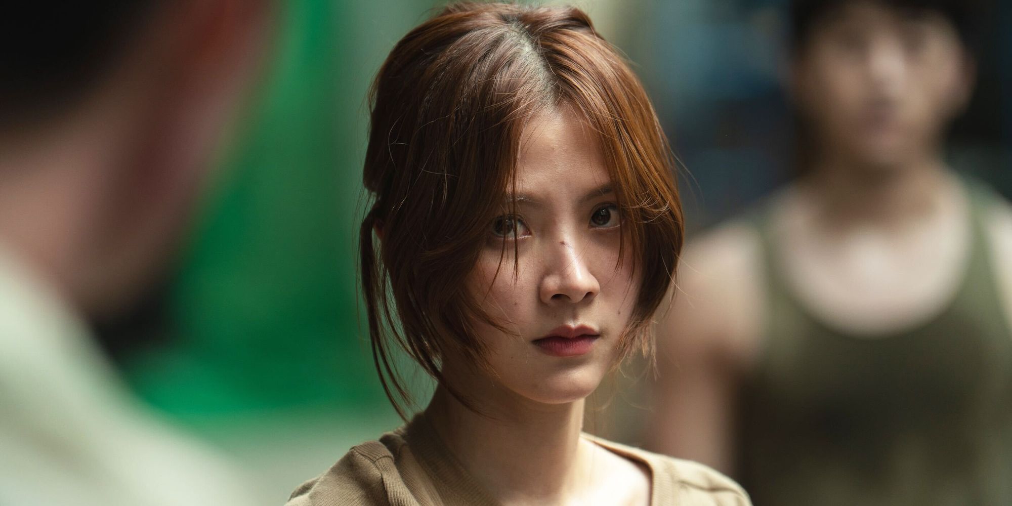 A girl looking dead serious in My Dearest Assassin