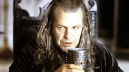 John Noble holding a chalice in Lord of the Rings: Return of the King