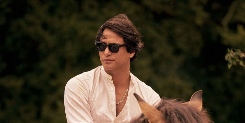 Luca Pasqualino riding a horse in Rivals