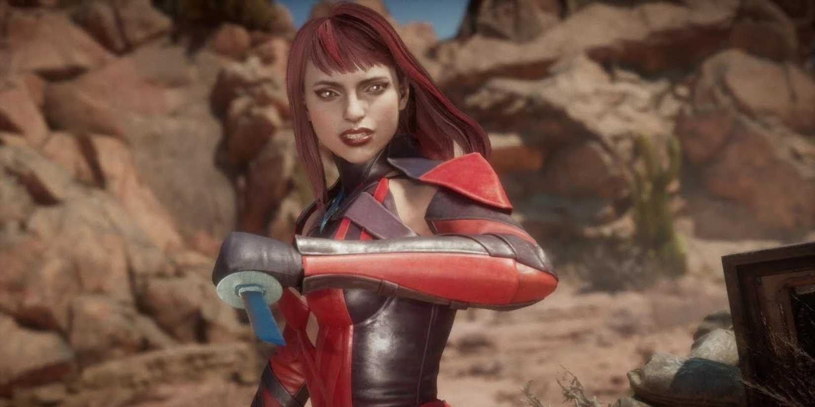 Skarlet in battle in Mortal-Kombat 11