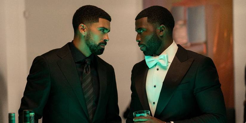 Matthew Law as Isiah and Y'Lan Noel as Coltrane in Nemesis.