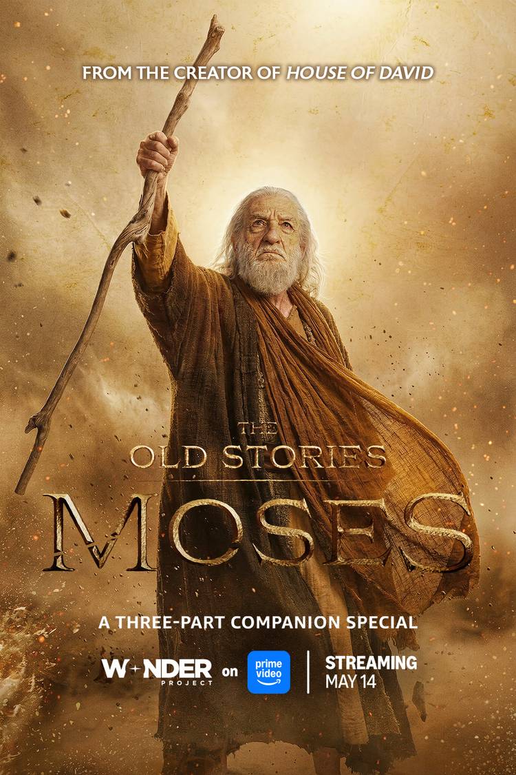 Ben Kingsley como Moisés no pôster oficial de The Old Stories