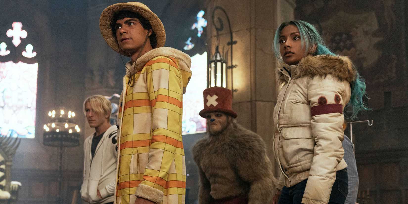 Taz Skylar, Inaki Godoy, Gavin Gomes and Charithra Chandran in One Piece