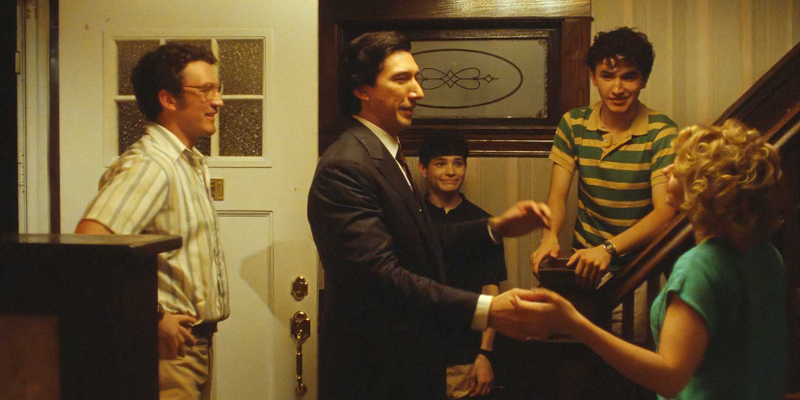 The cast of Paper Tiger: Miles Teller, Adam Driver, and Scarlett Johansson