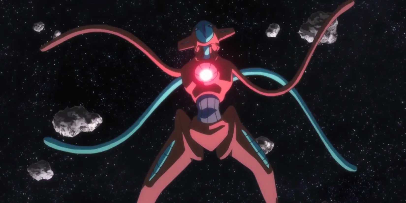 Deoxys floating in space