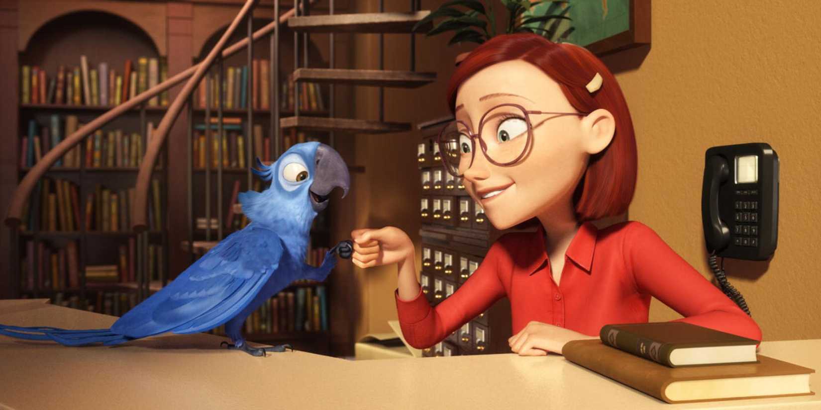 Blu and Linda fistbump