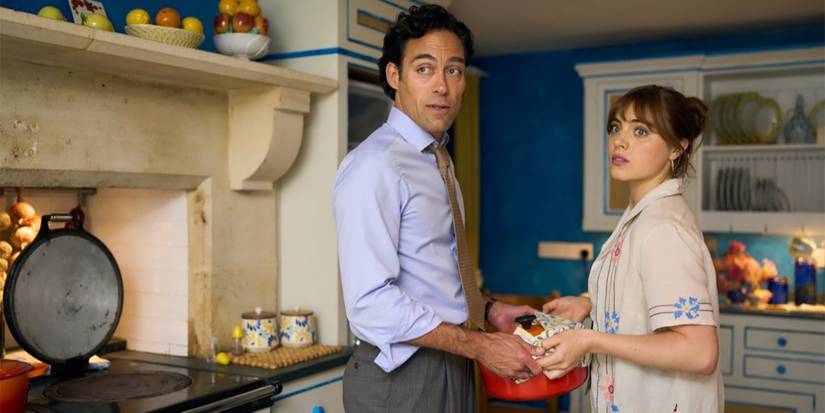 Alex Hassell and Bella Maclean in Rivals