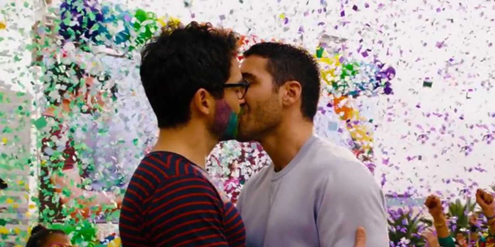 Will and Lito kiss at a pride parade in 'Sense8'