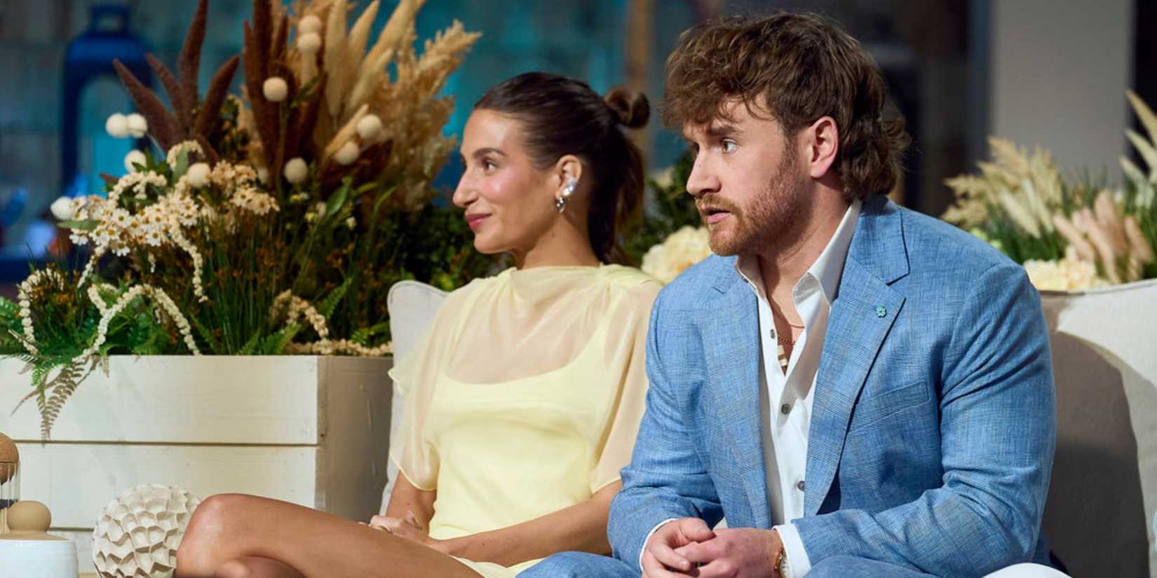 Amanda Batula y West Wilson durante la reunión de la décima temporada de 'Summer House'.