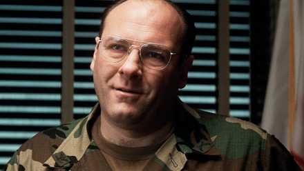 James Gandolfini staring ahead in The Last Castle