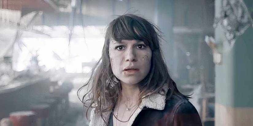 Kathrine Thorborg Johansen in a scene from the 2018 Norwegian disaster film The Quake 