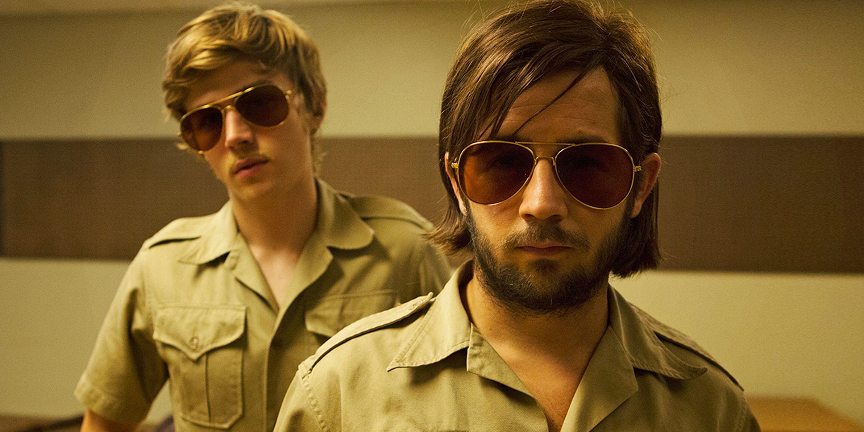 Michael Angarano and Miles Heizer in The Stanford Prison Experiment