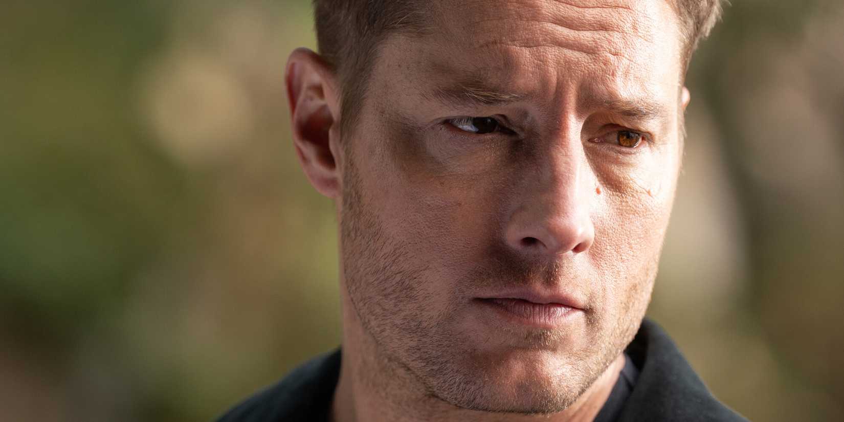 Justin Hartley looks pensive as Colter Shaw in the 'Tracker' episode "Chrono Stasis"