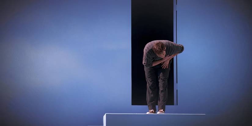 Truman (Jim Carrey) takes a bow at the end of The Truman Show.