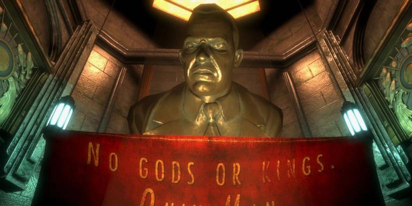 Statue of Andrew ryan in Bioshock