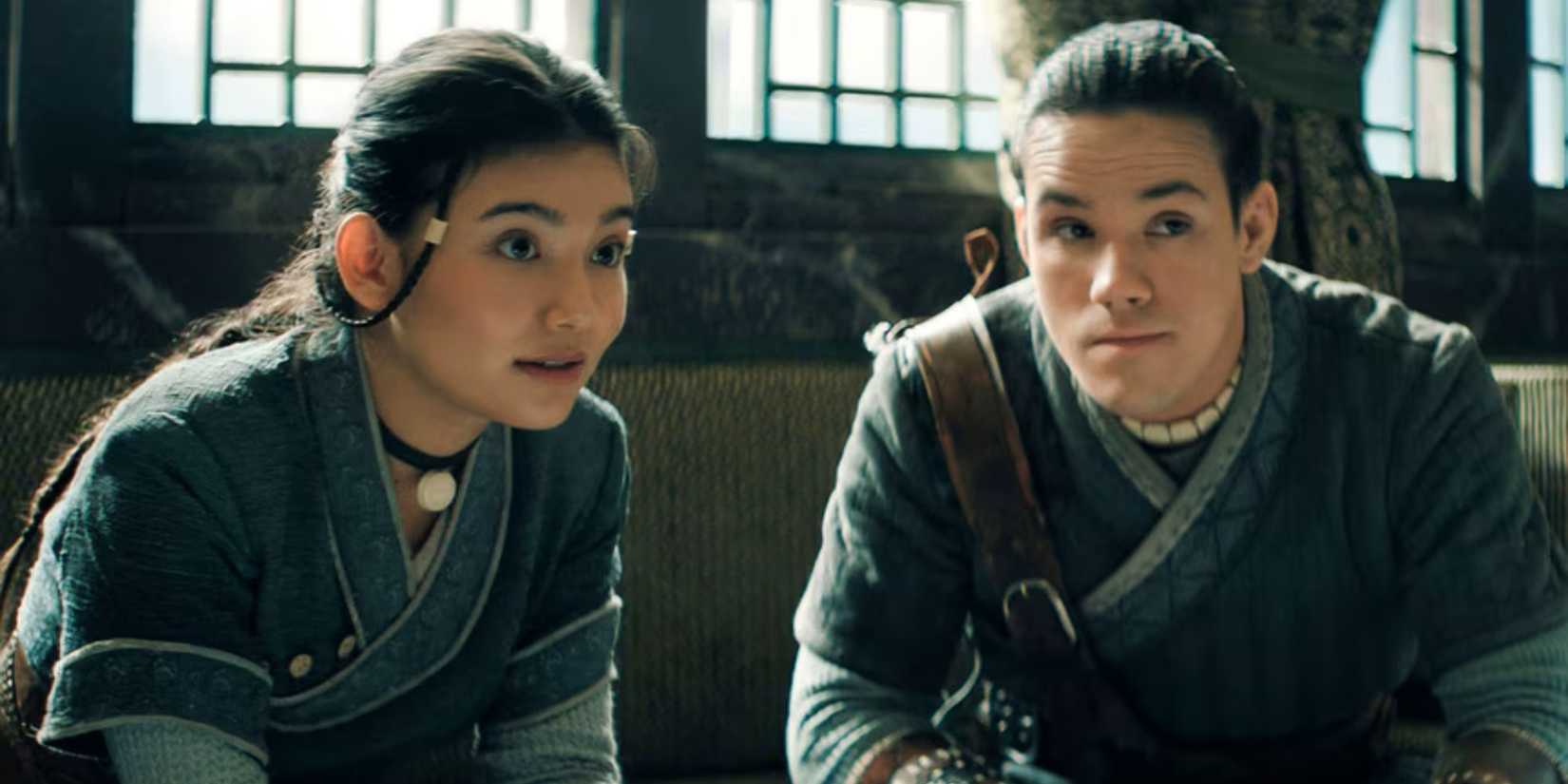 Katara and Sokka sitting together