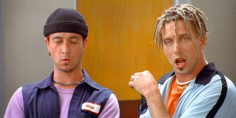 Pauly Shore and Stephen Baldwin from the 1996 comedy film Bio-Dome