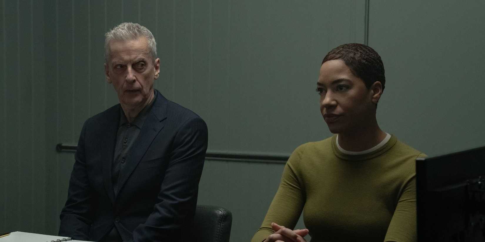 Peter Capaldi and Cush Jumbo in "Criminal Record," now streaming on Apple TV.