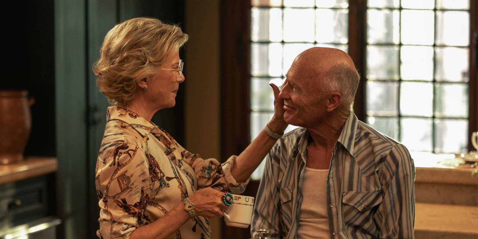(L-R): Annette Bening as Beulah Jackson and Ed Harris as Everett McKinney in season 1, episode 6, of Dutton Ranch streaming on Paramount+, 2026. Photo Credit: Emerson Miller/Paramount+