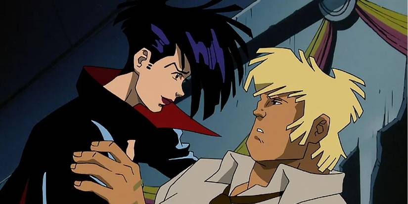 Two characters looking at each other in 'Cybersix'