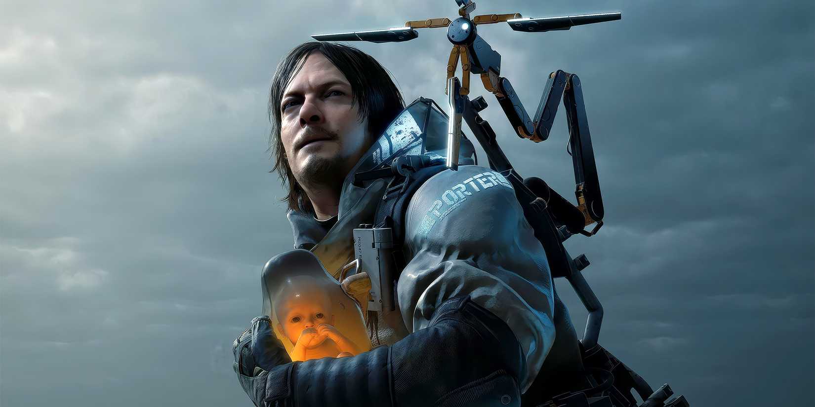 ​​​​​​​Norman Reedus looking to the distance in Death Stranding.