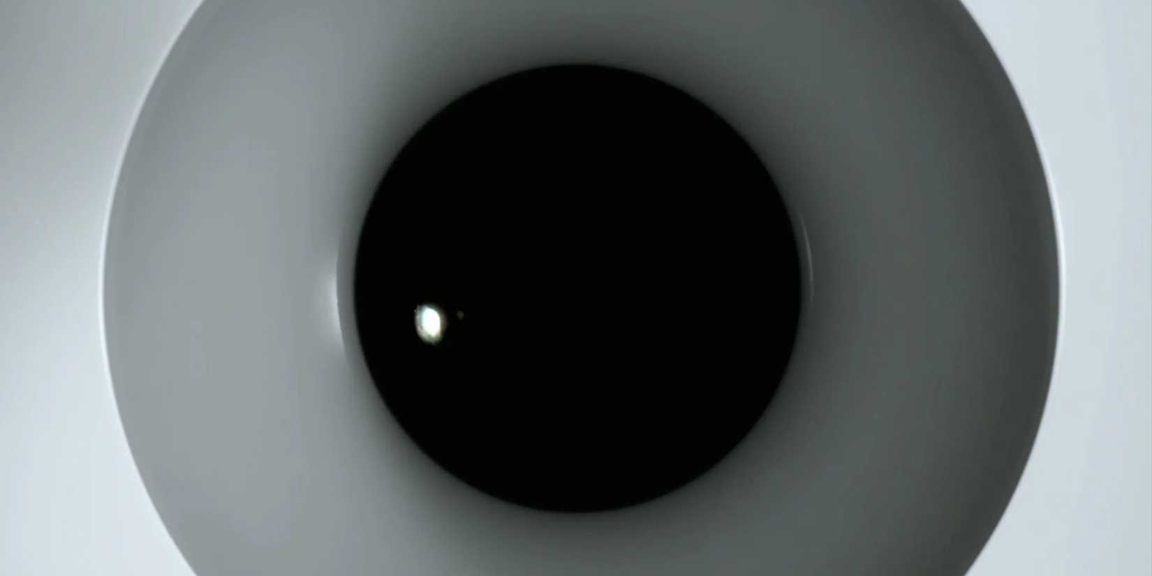 Eye beginning to form in the opening of 'Under the Skin'
