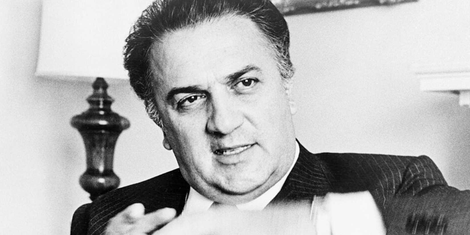 Photo of Federico Fellini taken by Walter Albertin for World Telegraph
