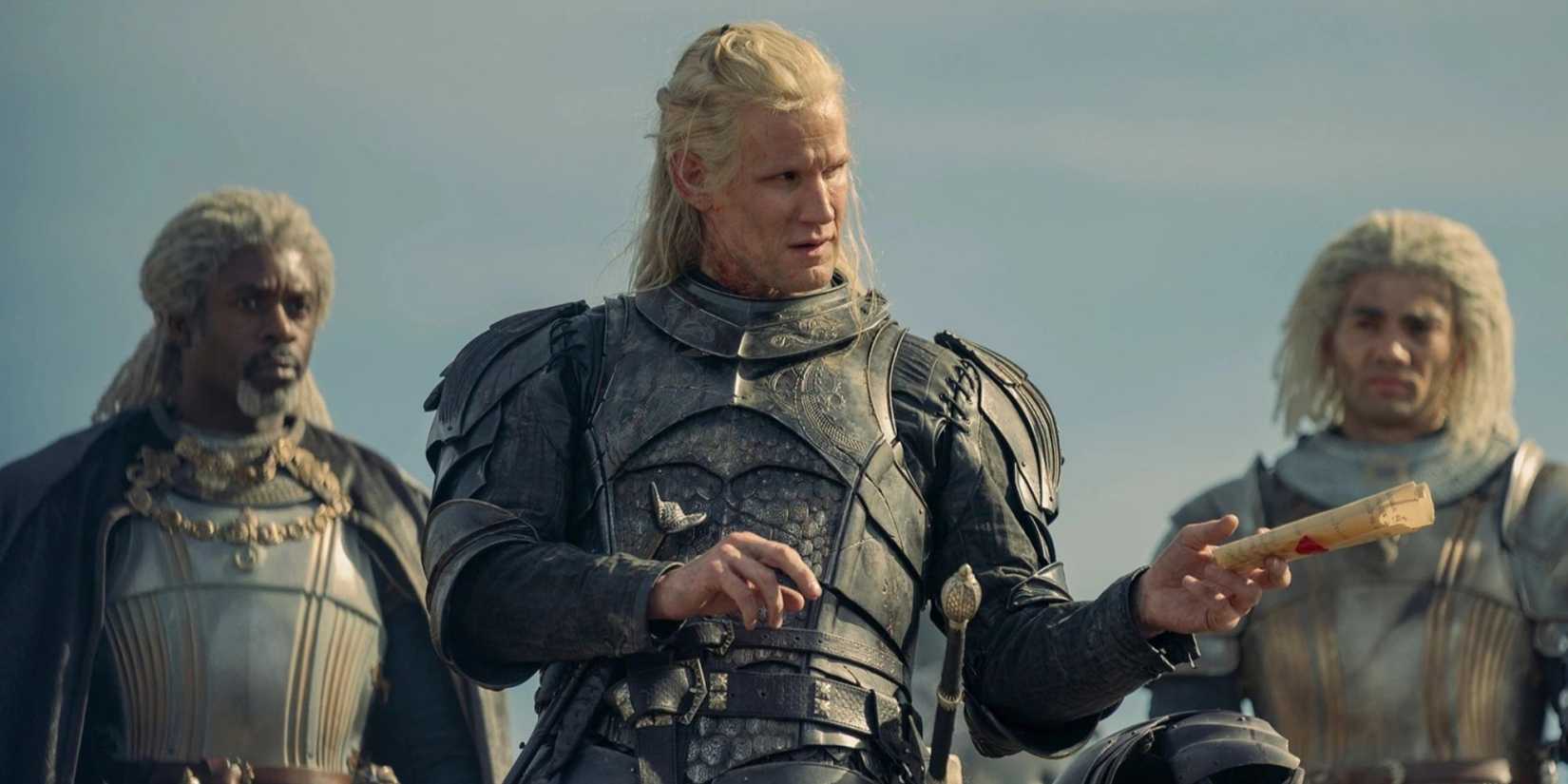 Daemon Targaryen with Vaemond and Laenor Velaryon