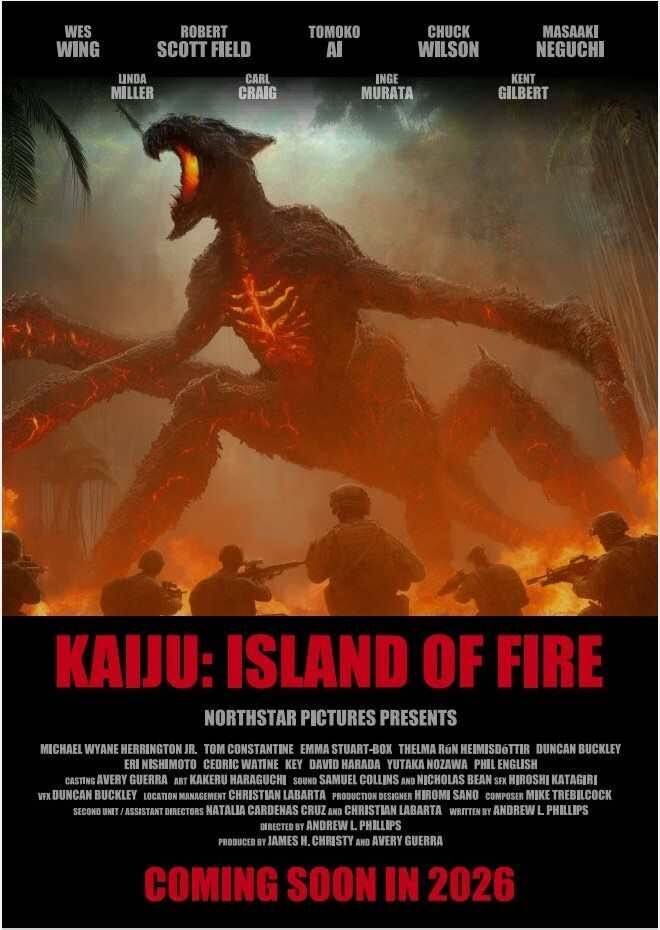 The poster for Kaiju: Island of Fire.