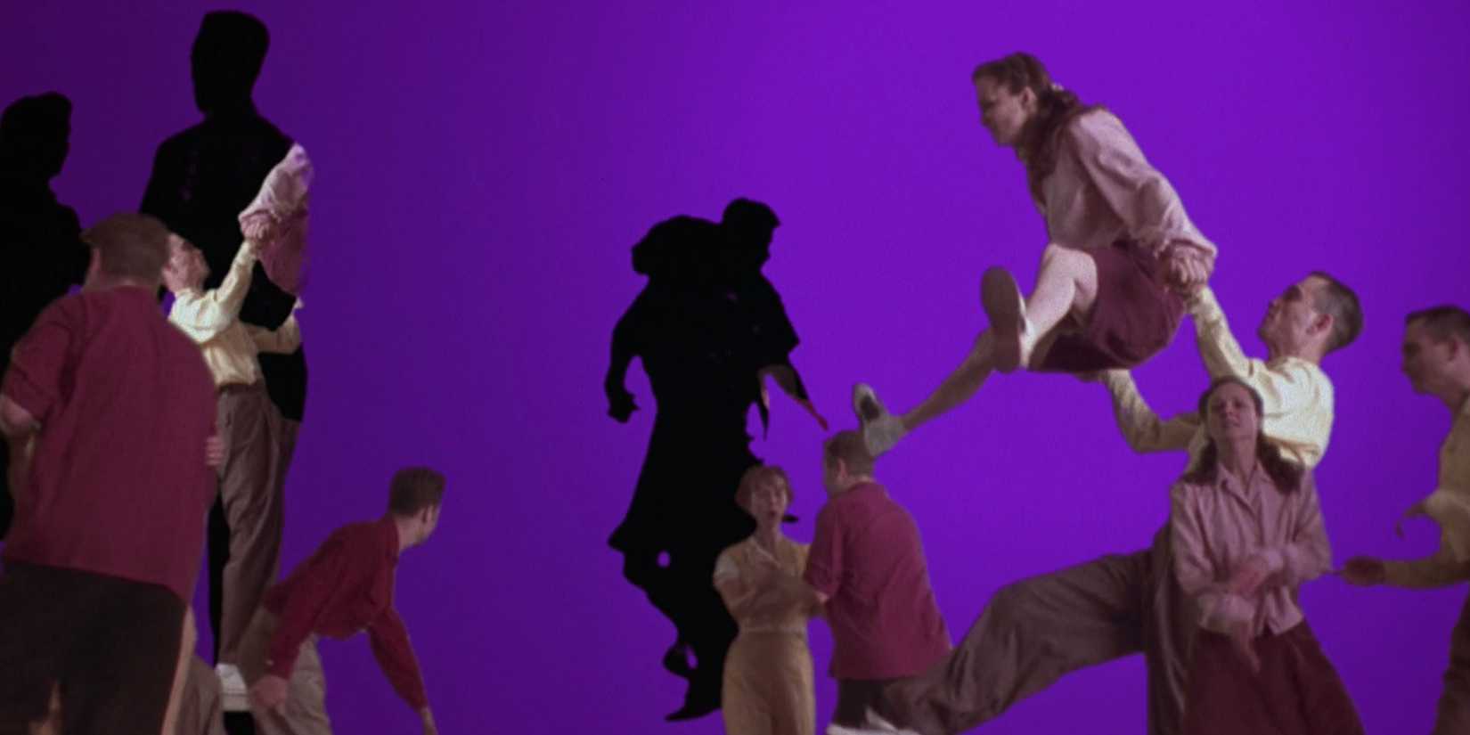 Jitterbug dancing with purple background from 'Mulholland Drive'