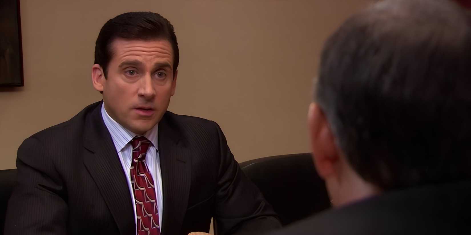 Michael (Steve Carell) saying "That's what she said" during Jan's depostion in The Office's "The Deposition.".