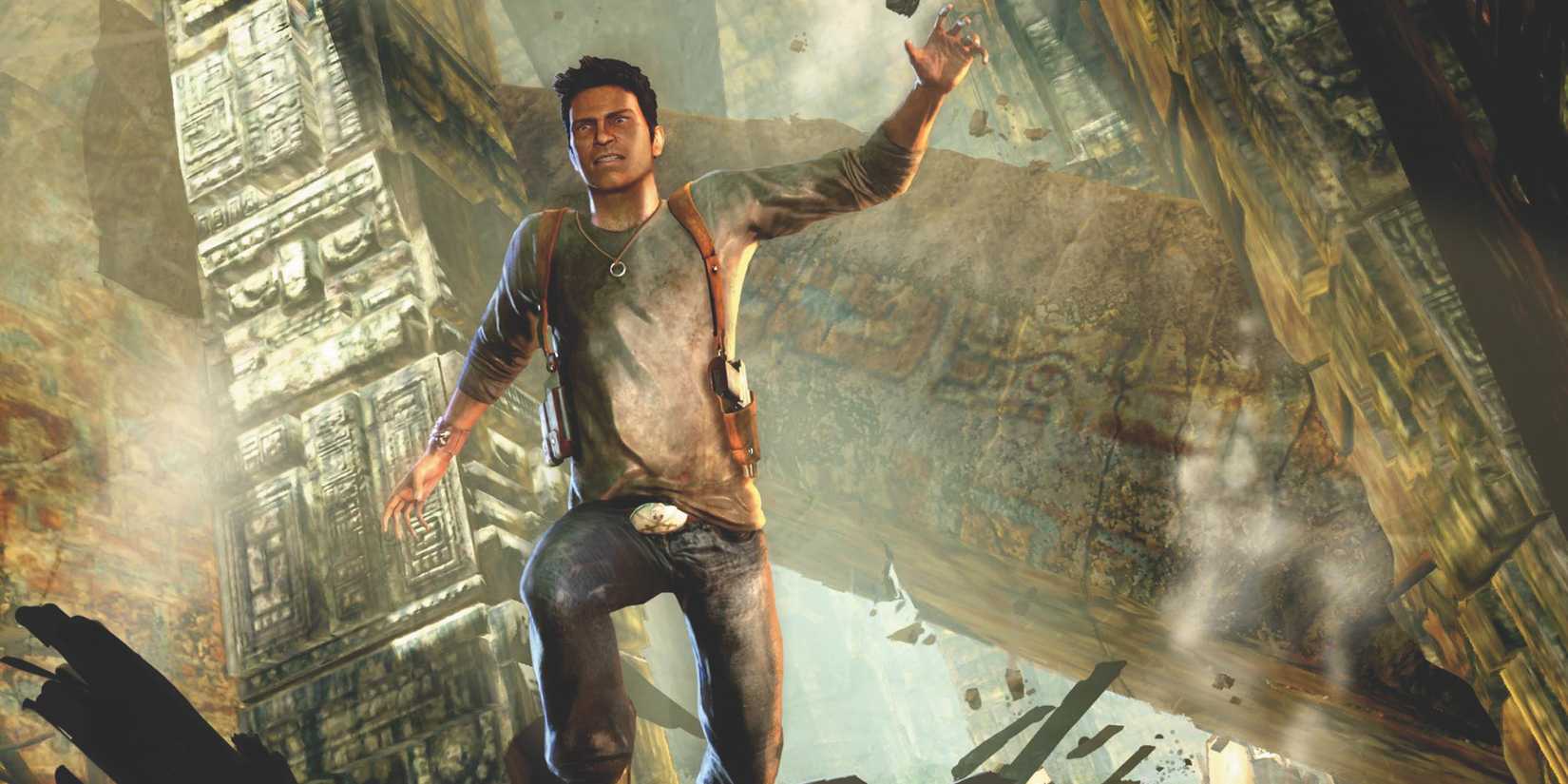 Nathan Drake jumping in 'Uncharted: Drake's Fortune'
